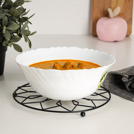 Royalford RF12447 Iron Trivet 20CM | heavy-duty heat-resistant design & durable iron build| round base, protects countertops, for hot pots, cooking and serving|