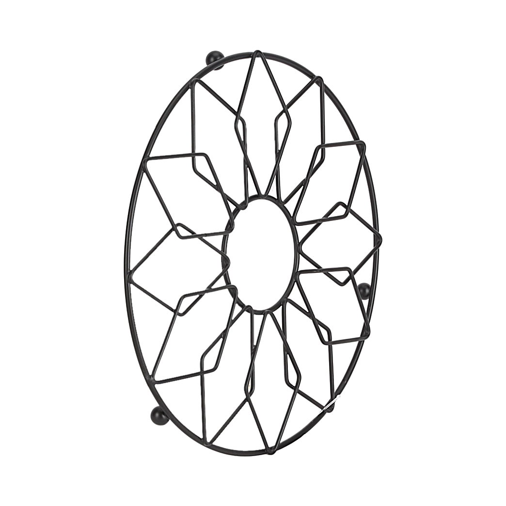 Royalford RF12447 Iron Trivet 20CM | heavy-duty heat-resistant design & durable iron build| round base, protects countertops, for hot pots, cooking and serving|