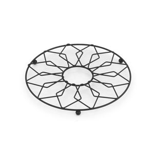 Royalford RF12447 Iron Trivet 20CM | heavy-duty heat-resistant design & durable iron build| round base, protects countertops, for hot pots, cooking and serving|