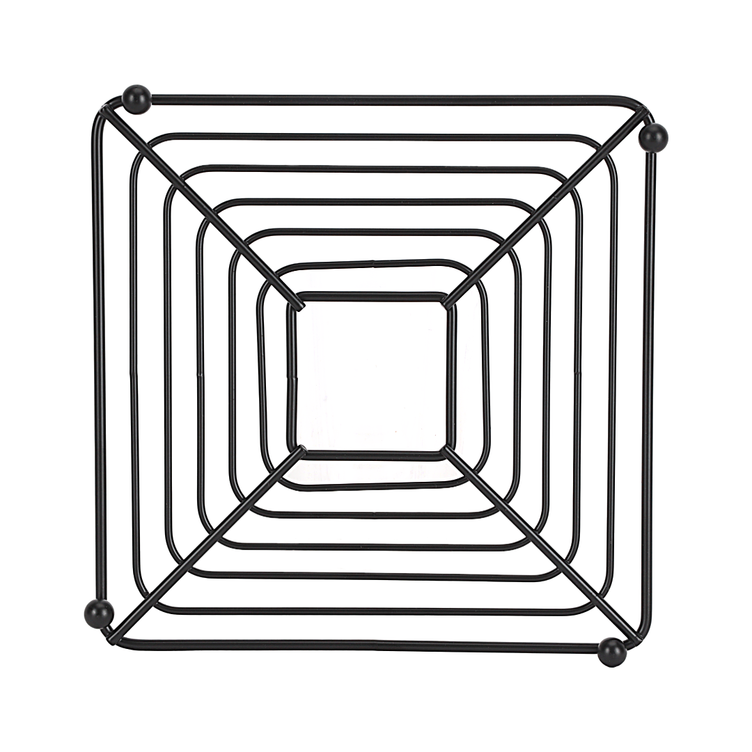 Royalford RF12448 Iron Trivet 18CM square stand| heavy-duty heat-resistant iron design protects countertops and tables| ideal for hot pots, cooking, steaming |