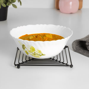 Royalford RF12448 Iron Trivet 18CM square stand| heavy-duty heat-resistant iron design protects countertops and tables| ideal for hot pots, cooking, steaming |