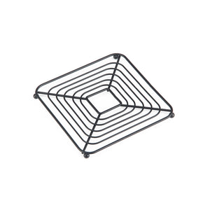 Royalford RF12448 Iron Trivet 18CM square stand| heavy-duty heat-resistant iron design protects countertops and tables| ideal for hot pots, cooking, steaming |