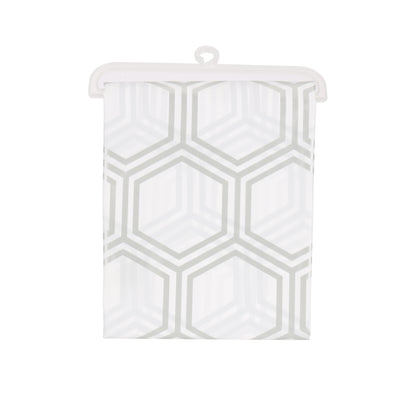 Royalford RF12450 PEVA shower curtain 180x180cm| water-repellent, quick-drying and machine washable| odourless and chlorine-free curtain ideal for modern bathrooms|