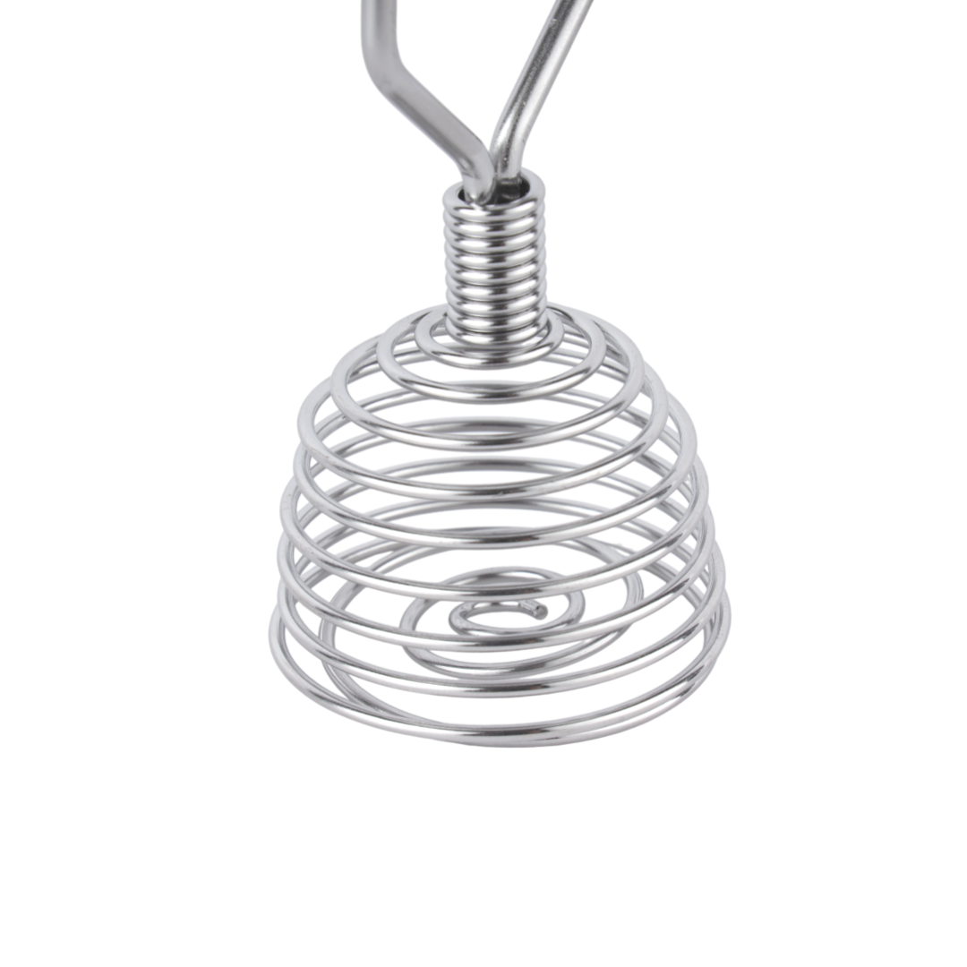 Royalford RF12460 Stainless Steel 7 Inch Whisk |  Heavy Duty Spring Coil  | Ergonomic Handle | Dishwasher Safe ,Rust Resistant Multipurpose Kitchen Mixing Beating Tool