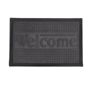 Royalford RF12474 door mat 40x60cm| made from durable polyester with non-skid base| washable and easy to maintain, ideal for doorways, entrances and floors use|