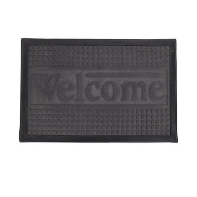 Royalford RF12474 door mat 40x60cm| made from durable polyester with non-skid base| washable and easy to maintain, ideal for doorways, entrances and floors use|