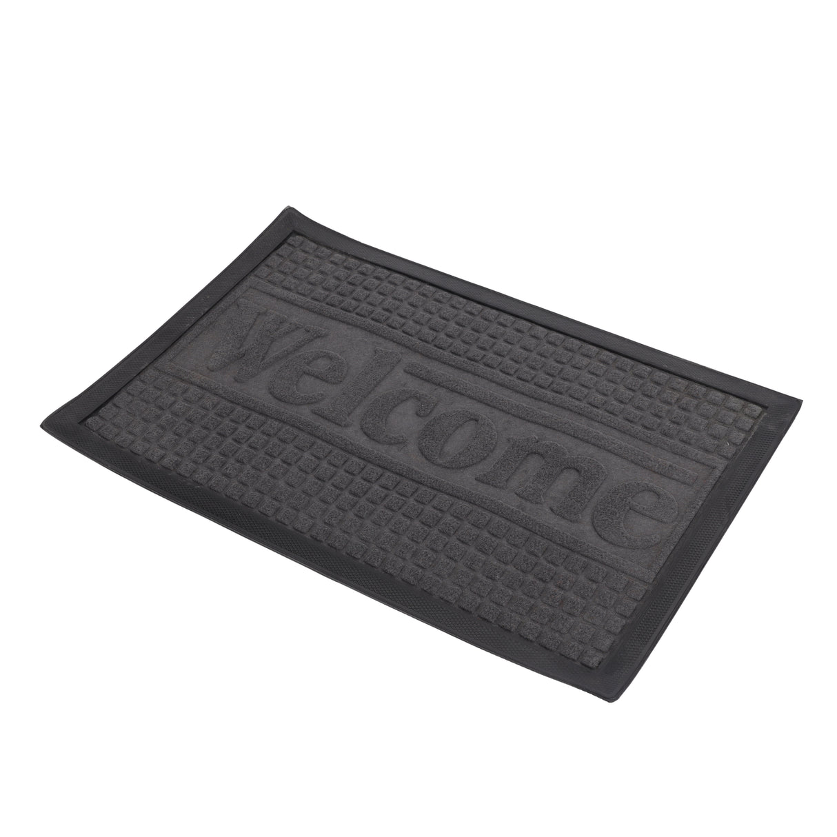 Royalford RF12474 door mat 40x60cm| made from durable polyester with non-skid base| washable and easy to maintain, ideal for doorways, entrances and floors use|