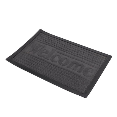 Royalford RF12474 door mat 40x60cm| made from durable polyester with non-skid base| washable and easy to maintain, ideal for doorways, entrances and floors use|