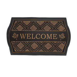 Royalford RF12476 Welcome Door Mat 40x70cm | Premium PVC Non-Skid Washable Entrance Floor Mat | Dirt Trapping Surface for Home, Office, Indoor & Outdoor Doorway Use