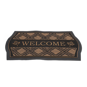 Royalford RF12476 Welcome Door Mat 40x70cm | Premium PVC Non-Skid Washable Entrance Floor Mat | Dirt Trapping Surface for Home, Office, Indoor & Outdoor Doorway Use