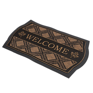 Royalford RF12476 Welcome Door Mat 40x70cm | Premium PVC Non-Skid Washable Entrance Floor Mat | Dirt Trapping Surface for Home, Office, Indoor & Outdoor Doorway Use