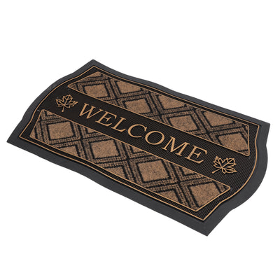 Royalford RF12476 Welcome Door Mat 40x70cm | Premium PVC Non-Skid Washable Entrance Floor Mat | Dirt Trapping Surface for Home, Office, Indoor & Outdoor Doorway Use