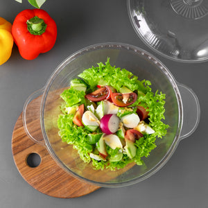 Royalford RF12483 Storage Bowl| Lid 2L BPA Free PET Plastic Freezer and Safe Transparent with Mixing Serving Bowl| Lid Wide Mouth Multi Purpose Kitchen Container|