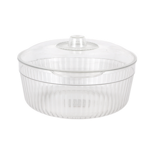 Royalford RF12483 Storage Bowl| Lid 2L BPA Free PET Plastic Freezer and Safe Transparent with Mixing Serving Bowl| Lid Wide Mouth Multi Purpose Kitchen Container|