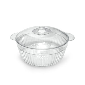 Royalford RF12483 Storage Bowl| Lid 2L BPA Free PET Plastic Freezer and Safe Transparent with Mixing Serving Bowl| Lid Wide Mouth Multi Purpose Kitchen Container|