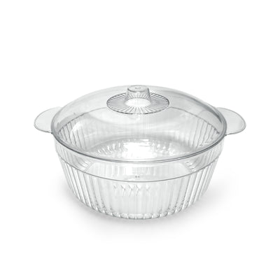 Royalford RF12483 Storage Bowl| Lid 2L BPA Free PET Plastic Freezer and Safe Transparent with Mixing Serving Bowl| Lid Wide Mouth Multi Purpose Kitchen Container|
