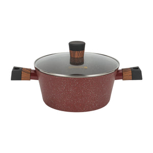 Royalford RF12491 Granite Coated Cookware Set 10 PCS with Lids | Induction Compatible Forged Aluminium Pots, Saucepan, Frypan & Nylon Cooking Tools | Ideal For Daily Use