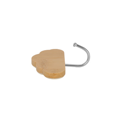 Royalford RF12493 Bamboo Sticky Hooks 2PC Set | Self Adhesive Wall Hooks | Waterproof Multipurpose Organizer for Kitchen, Bathroom & Bedroom | Reusable Cloud Design Hooks