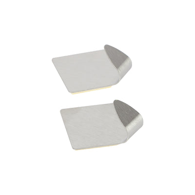 Royalford RF12495 2PC Sticky Hooks | Stainless Steel Adhesive Wall Hooks | Strong Self Adhesive | No Drill Wall Mount Hooks for Kitchen, Bathroom & Home Organizer