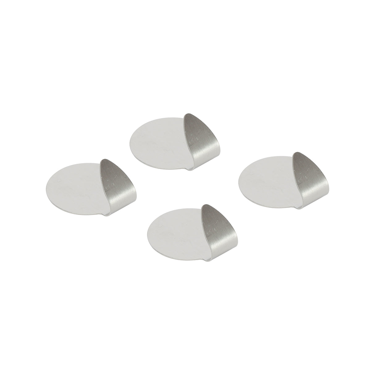 Royalford RF12497 4PC Stainless Steel Sticky Hooks | Self Adhesive Wall Hooks | Strong Hold | Multipurpose Organizer for Kitchen,  Bathroom,  Home and  Office Use