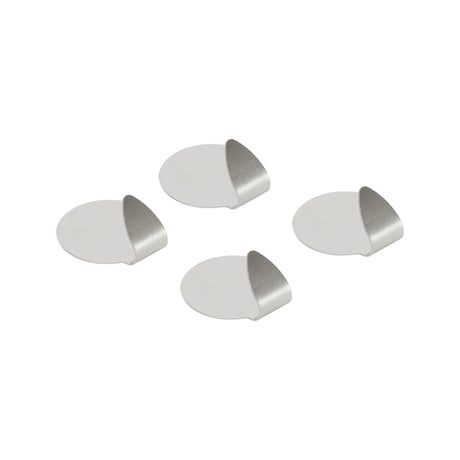 Royalford RF12497 4PC Stainless Steel Sticky Hooks | Self Adhesive Wall Hooks | Strong Hold | Multipurpose Organizer for Kitchen,  Bathroom,  Home and  Office Use