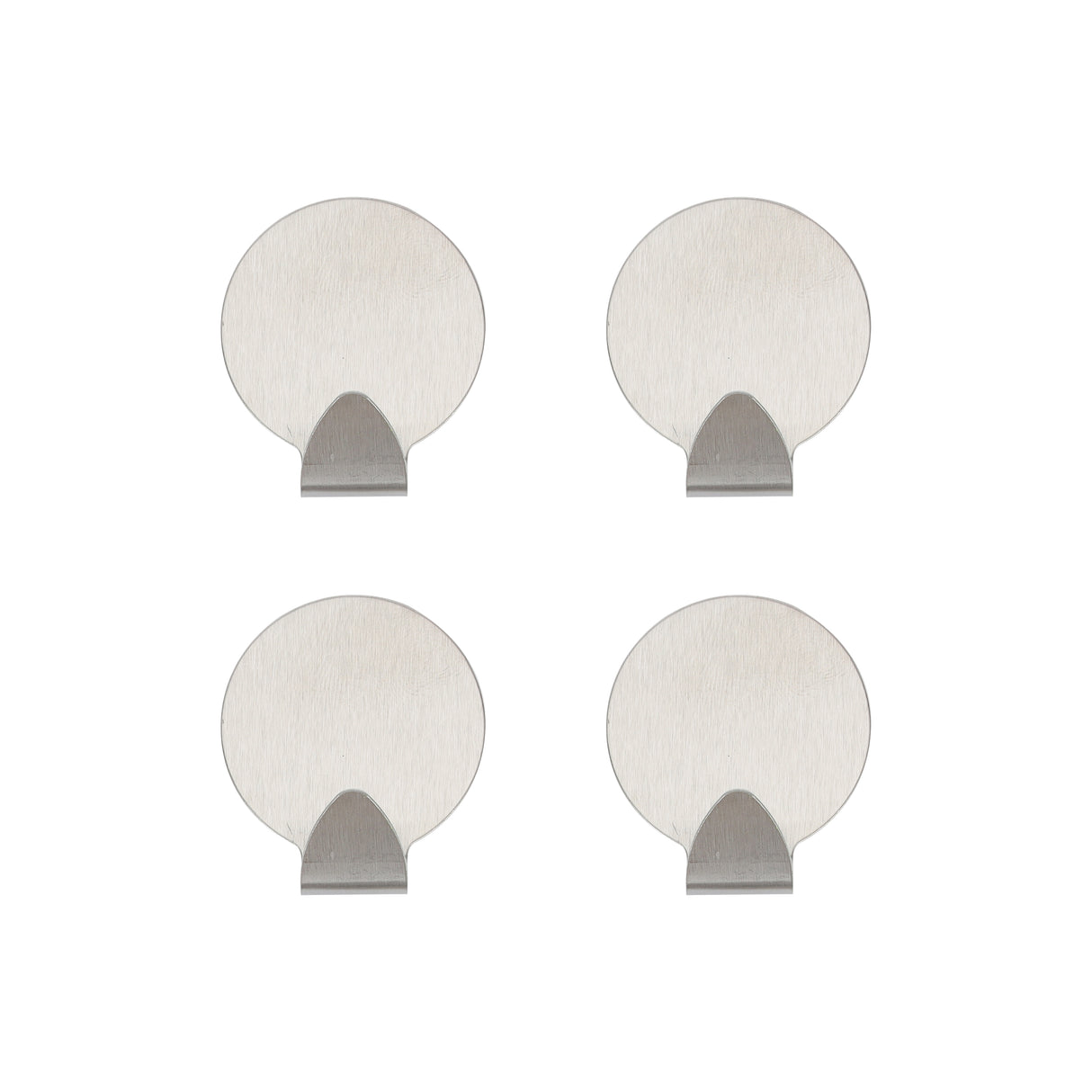 Royalford RF12497 4PC Stainless Steel Sticky Hooks | Self Adhesive Wall Hooks | Strong Hold | Multipurpose Organizer for Kitchen,  Bathroom,  Home and  Office Use