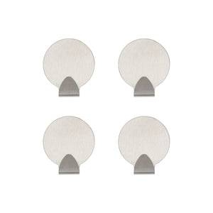 Royalford RF12497 4PC Stainless Steel Sticky Hooks | Self Adhesive Wall Hooks | Strong Hold | Multipurpose Organizer for Kitchen,  Bathroom,  Home and  Office Use