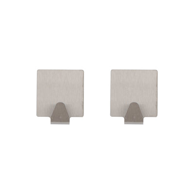 Royalford RF12501 2PC Stainless Steel Sticky Hooks | Self Adhesive Wall Hooks | Durable Strong Hold Multipurpose Organizer for Kitchen, Bathroom, Home and Office Use
