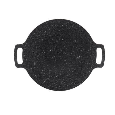 Royalford RF12506 30CM Granite Coated Deep Tawa | Die-Cast Aluminium Non-Stick Flat Pan |  PTFE & PFOA Free |  Thick Base | Suitable for Gas, Ceramic & Halogen Cooktops
