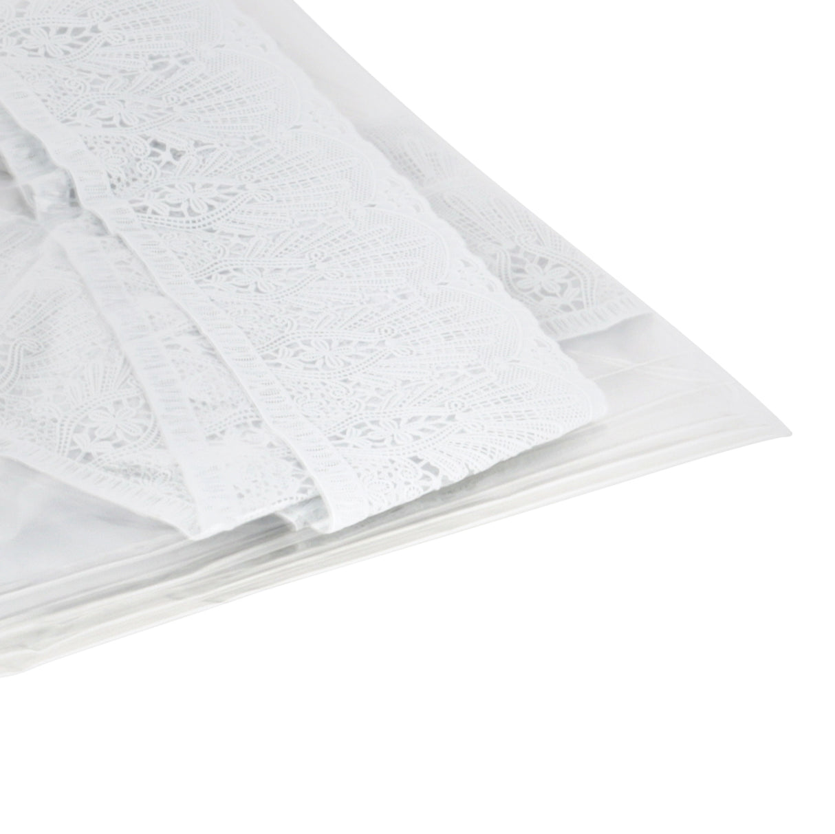 Royalford RF12517 60” Round Transparent PVC Table Cloth | Elegant Lace Border | Waterproof, Stain & Wrinkle Resistant Table Cover | Perfect for Dining & Kitchen Tables