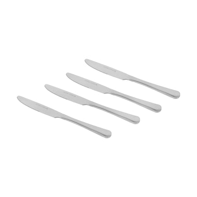 Royalford RF12545 4PC Table Knife Set |23cm Food Grade Stainless Steel Dinner Knives |  Serrated Edge Dishwasher Safe Stain Resistant Premium Kitchen Tableware for Dining