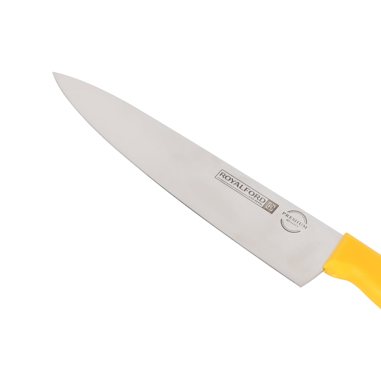 Royalford RF12557 10 Inch Chef Knife | Stainless Steel Blade | Ergonomic PP Handle | Extra Sharp Multipurpose Knife for Chopping, Slicing, Dicing Meat & Vegetables