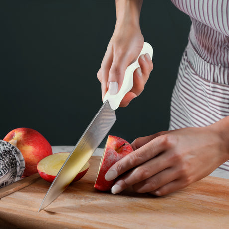 Royalford RF12563 7 Inch Slicer Knife| Stainless Steel Blade & Ergonomic PP Handle |Dishwasher Safe Sharp Kitchen Cutting Knife & Stain Resistant for Precise Slicing Use|