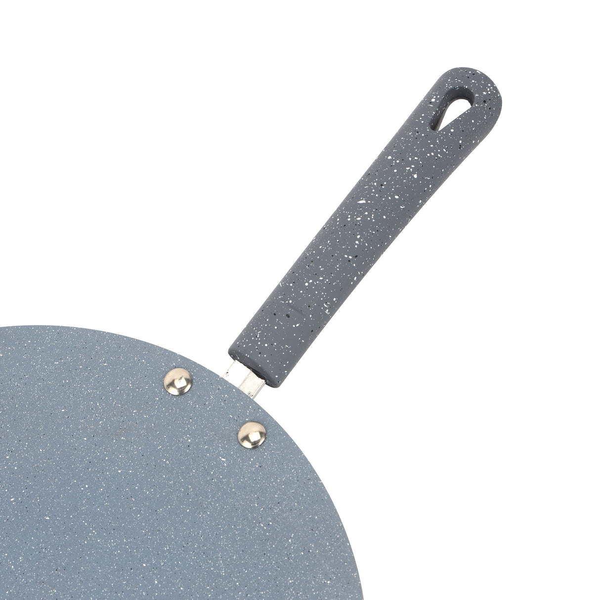 Royalford RF12565 26cm Aluminium Non-Stick Roti Tawa | 4mm Thick Base | Marble Coated Induction Compatible Flat Tawa | Heat-Resistant Bakelite Handle | Lightweight Design