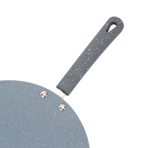 Royalford RF12565 26cm Aluminium Non-Stick Roti Tawa | 4mm Thick Base | Marble Coated Induction Compatible Flat Tawa | Heat-Resistant Bakelite Handle | Lightweight Design