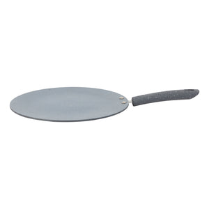 Royalford RF12565 26cm Aluminium Non-Stick Roti Tawa | 4mm Thick Base | Marble Coated Induction Compatible Flat Tawa | Heat-Resistant Bakelite Handle | Lightweight Design