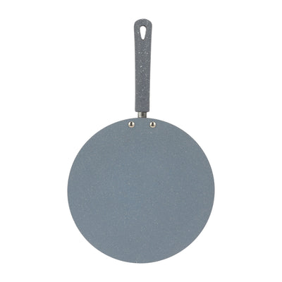 Royalford RF12565 26cm Aluminium Non-Stick Roti Tawa | 4mm Thick Base | Marble Coated Induction Compatible Flat Tawa | Heat-Resistant Bakelite Handle | Lightweight Design