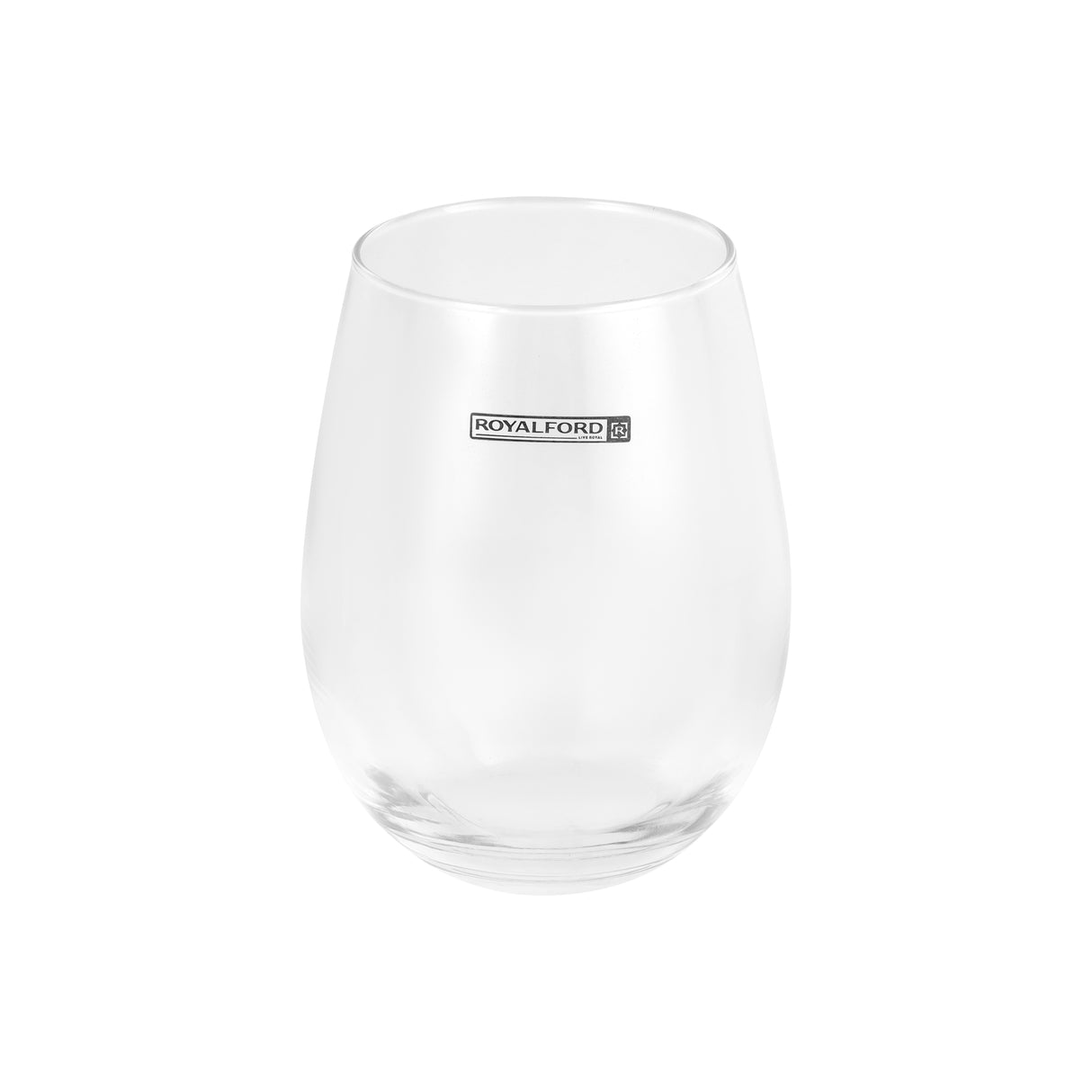 Royalford RF12588 Glass Tumbler Set| 3PCS 590ml 20oz Lead Free Soda Lime Glass & Dishwasher Safe| Durable Drinking Glasses, Elegant Design for Water Juice Beverages Use|