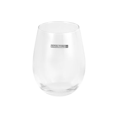 Royalford RF12588 Glass Tumbler Set| 3PCS 590ml 20oz Lead Free Soda Lime Glass & Dishwasher Safe| Durable Drinking Glasses, Elegant Design for Water Juice Beverages Use|