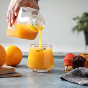 Royalford RF12590 glass tumbler set| includes 3PCS 290ML clear glasses & durable lead-free soda lime glass| dishwasher safe, ideal for water, juice & everyday home use|