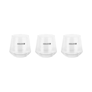 Royalford RF12590 glass tumbler set| includes 3PCS 290ML clear glasses & durable lead-free soda lime glass| dishwasher safe, ideal for water, juice & everyday home use|