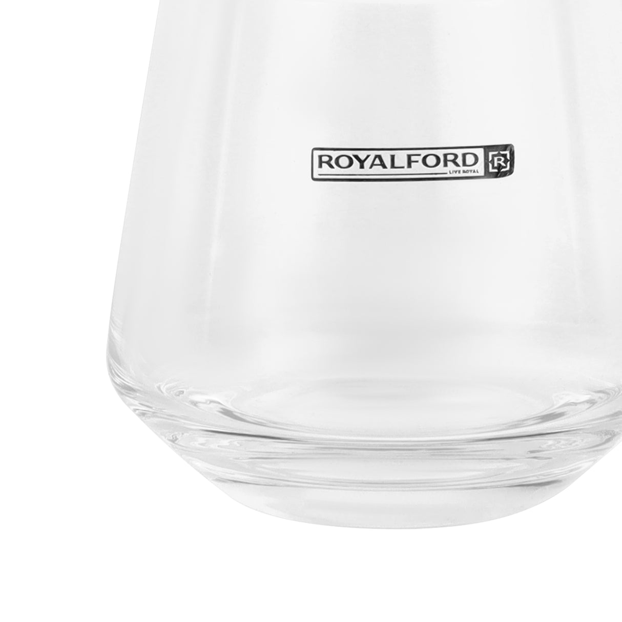 Royalford RF12590 glass tumbler set| includes 3PCS 290ML clear glasses & durable lead-free soda lime glass| dishwasher safe, ideal for water, juice & everyday home use|