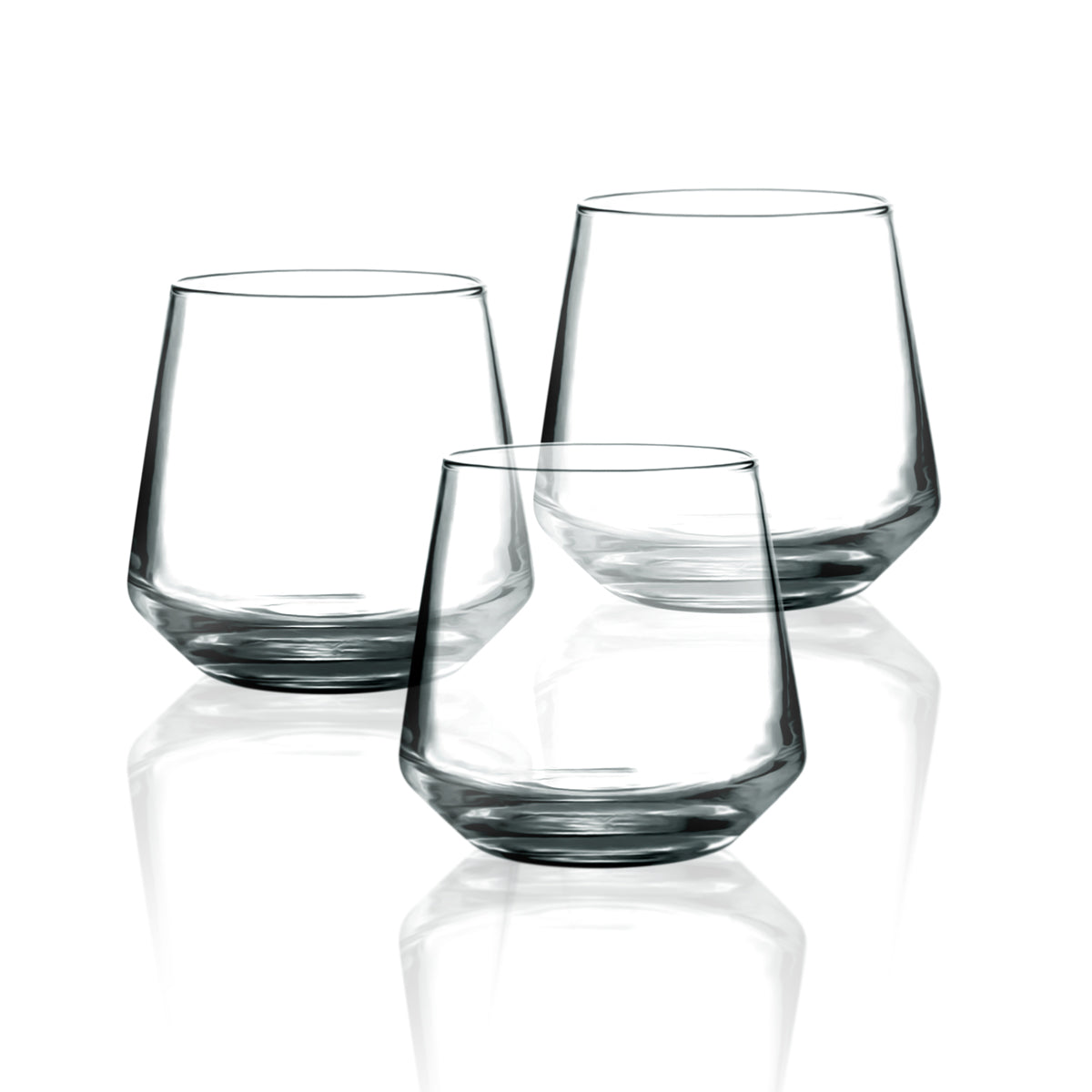 Royalford RF12590 glass tumbler set| includes 3PCS 290ML clear glasses & durable lead-free soda lime glass| dishwasher safe, ideal for water, juice & everyday home use|