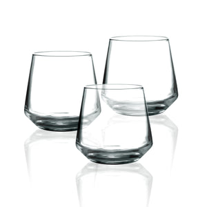 Royalford RF12590 glass tumbler set| includes 3PCS 290ML clear glasses & durable lead-free soda lime glass| dishwasher safe, ideal for water, juice & everyday home use|