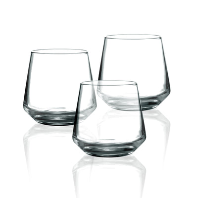 Royalford RF12590 glass tumbler set| includes 3PCS 290ML clear glasses & durable lead-free soda lime glass| dishwasher safe, ideal for water, juice & everyday home use|