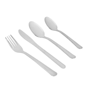 Royalford RF12591 Stainless Steel Cutlery Set |  16PCS Premium Flatware Set with Table Spoons, Tea Spoons, Forks and Knives | Dishwasher Safe & Rust Resistant Tableware