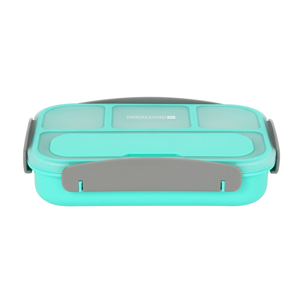 Royalford RF12595 1000ml Lunch Box | 4 Compartments, Spoon & Leak-Proof Lid | 100% Leak-Proof Design  | BPA-Free PP Plastic | Freezer Safe  | Compact and Portable