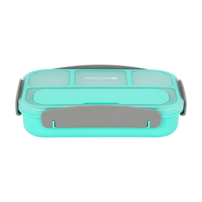 Royalford RF12595 1000ml Lunch Box | 4 Compartments, Spoon & Leak-Proof Lid | 100% Leak-Proof Design  | BPA-Free PP Plastic | Freezer Safe  | Compact and Portable