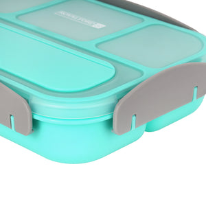 Royalford RF12595 1000ml Lunch Box | 4 Compartments, Spoon & Leak-Proof Lid | 100% Leak-Proof Design  | BPA-Free PP Plastic | Freezer Safe  | Compact and Portable