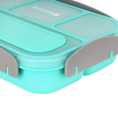 Royalford RF12595 1000ml Lunch Box | 4 Compartments, Spoon & Leak-Proof Lid | 100% Leak-Proof Design  | BPA-Free PP Plastic | Freezer Safe  | Compact and Portable